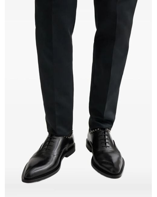 Jil Sander Black Stud-Embellished Oxford Shoes for men