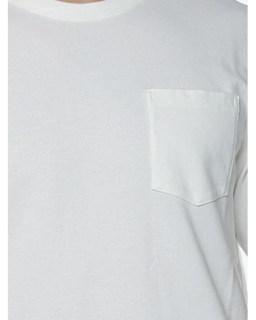 Mc2 Saint Barth White Bakewell Patch-Pocket T-Shirt for men