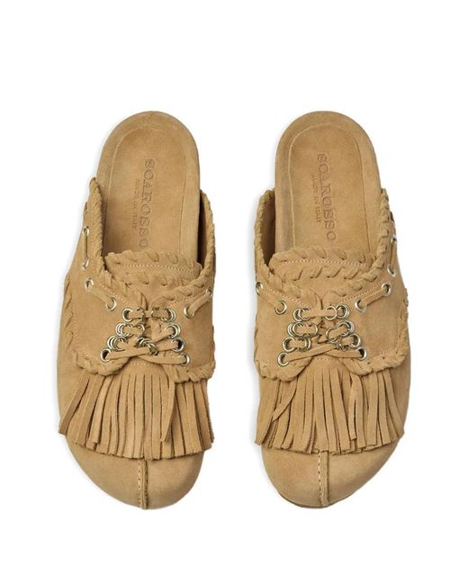 Scarosso Natural Flora Mules