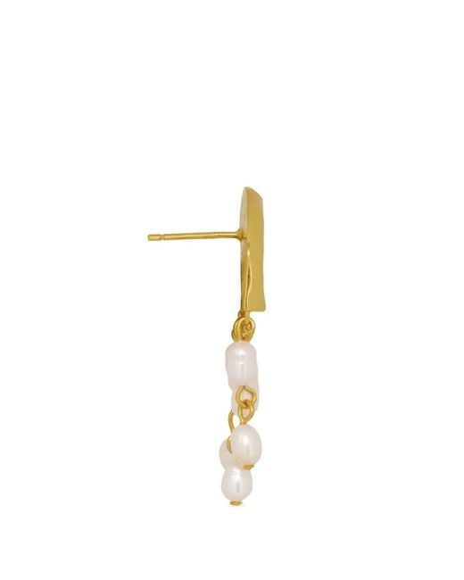 Ottoman Hands Metallic Boucles D'Oreilles À Motif De Coquillage Et Perles