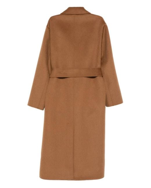 Aspesi Brown Belted Wool Coat