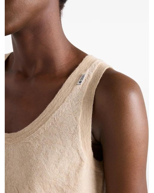 Prada Natural Cashmere Tank Top