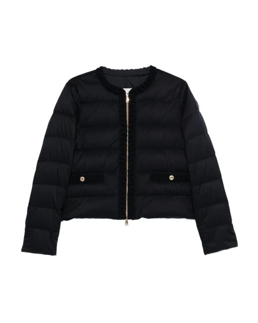 Moncler Black Maur Quilted-Trimmed Down Jacket