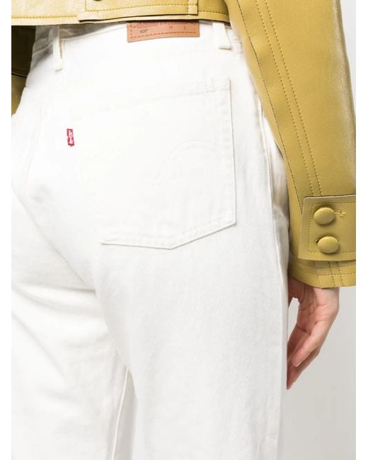 Levi's White 501 Jeans For