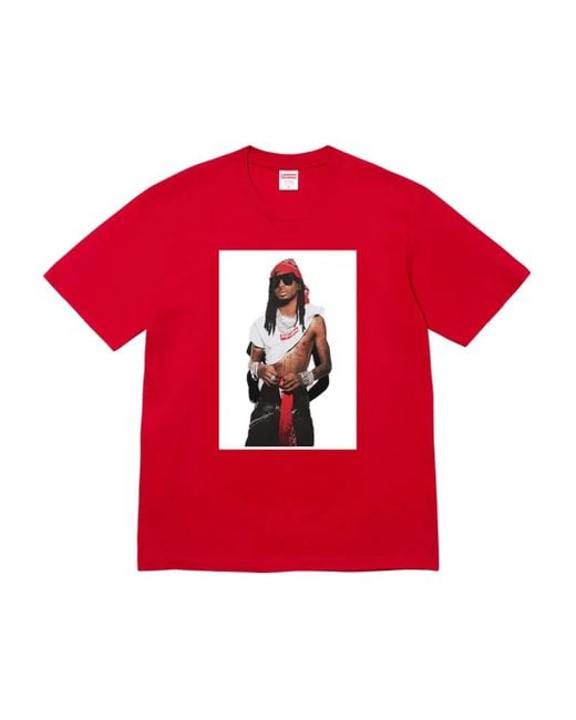 Supreme Red Stadium Playboi Carti T-Shirt for men
