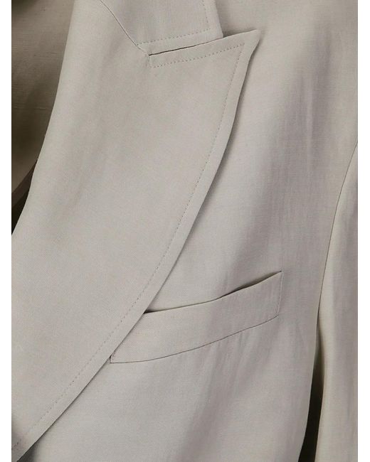 P.A.R.O.S.H. Gray Belted Blazer Coat
