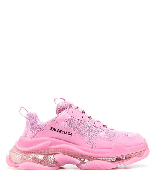 Sneakers Triple S Clear SoleBalenciaga in Pelle di colore Rosa - 5% di  sconto | Lyst