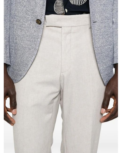 Karl Lagerfeld White Tube Trousers for men