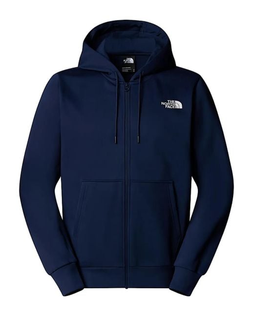 The North Face Blue Zip Simple Dome Hoodie for men