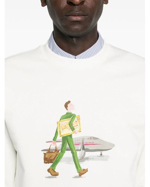Drole de Monsieur L'Homme Au Tableau Sweatshirt in White für Herren