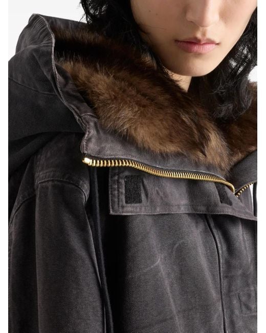 Prada Canvas Jas in het Black