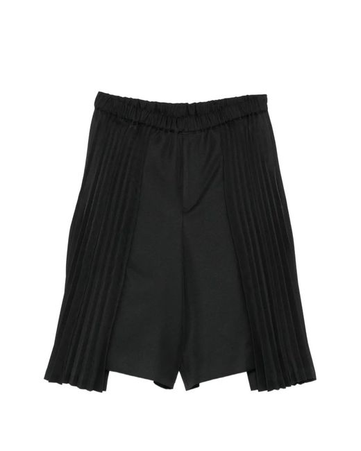 COMME DES GARÇON BLACK Black Pleated-Panel Trousers