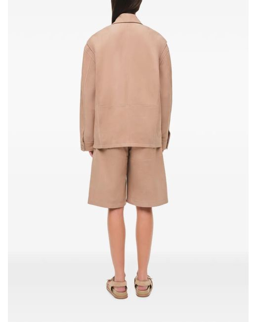 Jonathan Simkhai Natural Aslan Suede Leather Jacket
