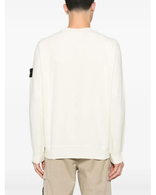 Stone Island Pullover Mit Kompass-Patch in Natural für Herren