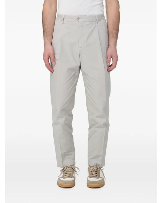 Briglia 1949 Gray Cotton Chino Trousers for men