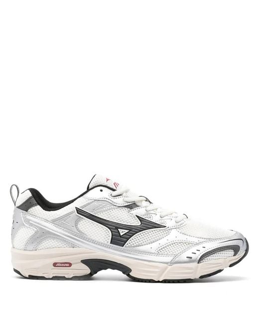 Mizuno White Lace-Up Sneakers