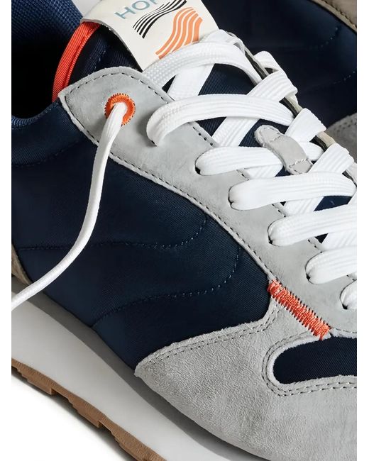 HOFF Blue Delos Panelled Lace-Up Sneakers for men