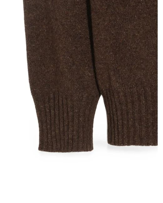 Malo Brown Roll-Neck Cashmere Sweater for men