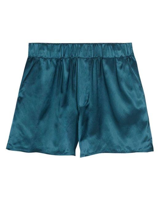 Closed Blue Satin-weave Boxer Shorts