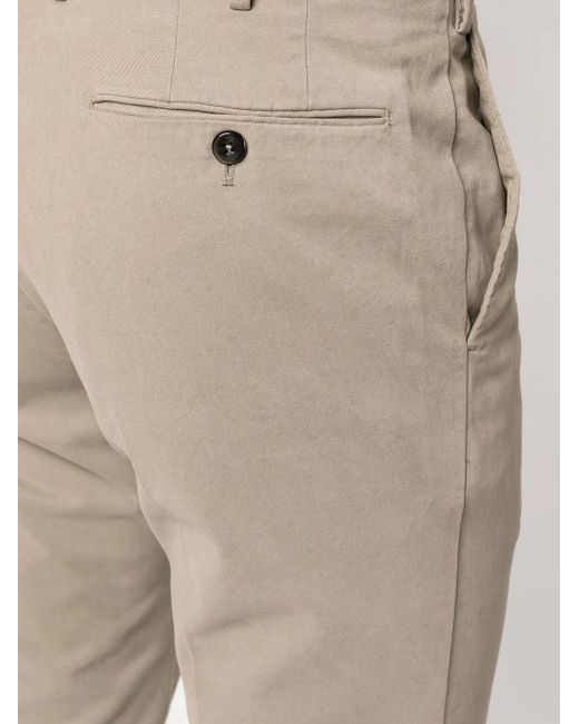 PT Torino Gray Mid-Rise Slim-Cut Chinos for men