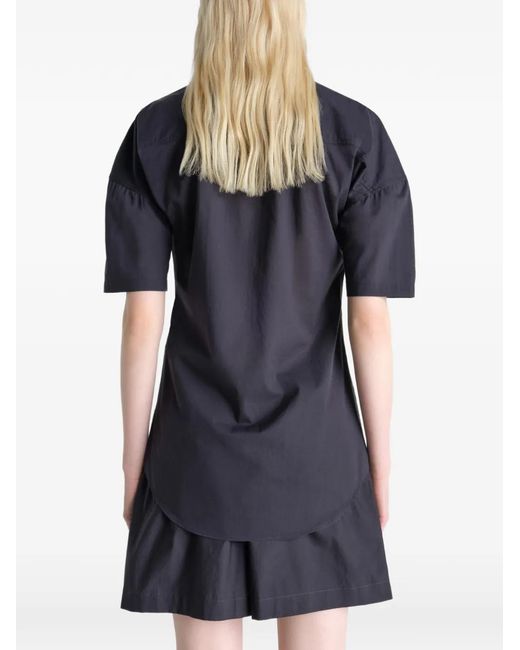 Lemaire Blue Short Sleeve Shirt With Foulard