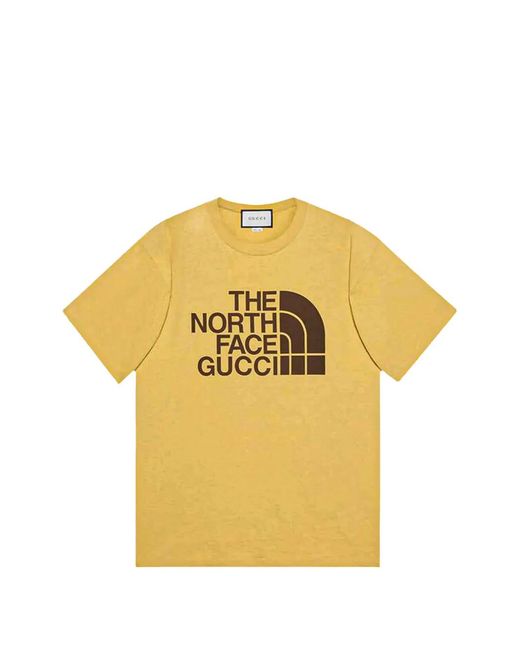 The North Face Yellow X Gucci Oversize T-Shirt for men