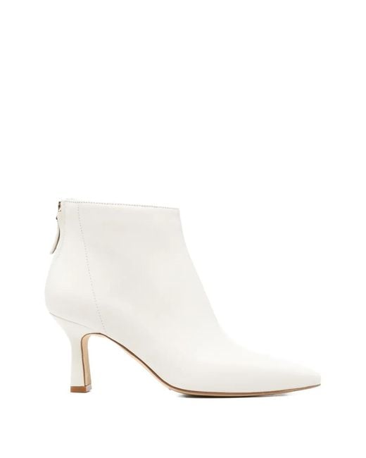 The Seller White Pointed-Toe Ankle Boots