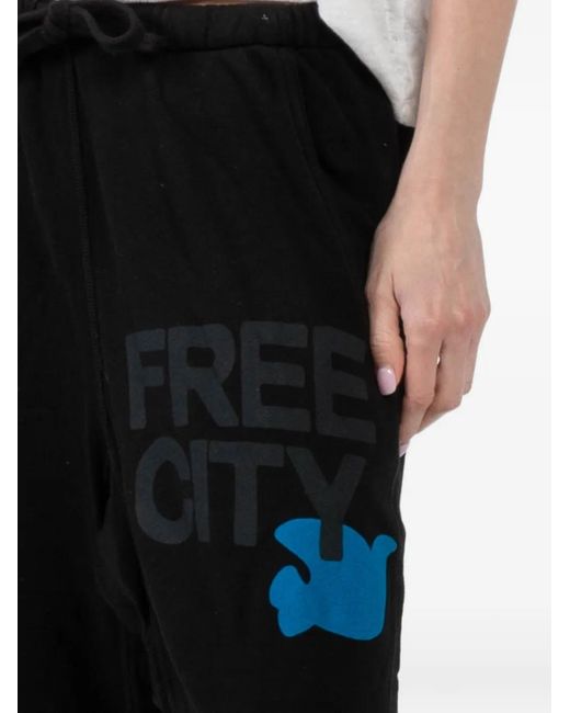 Freecity Black Superfluff Pocket Lux Track Pants