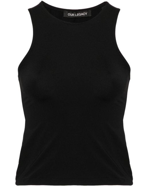 Our Legacy Black Wave Sleeveless Tank Top
