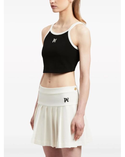 Palm Angels Black Monogram Tank Top Off