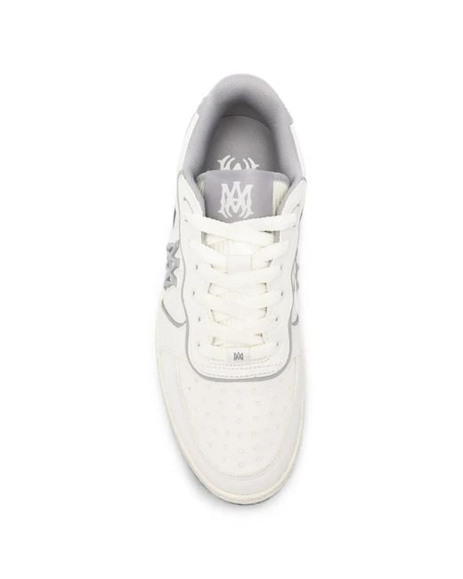 Amiri White Logo-Patch Panelled Sneakers for men