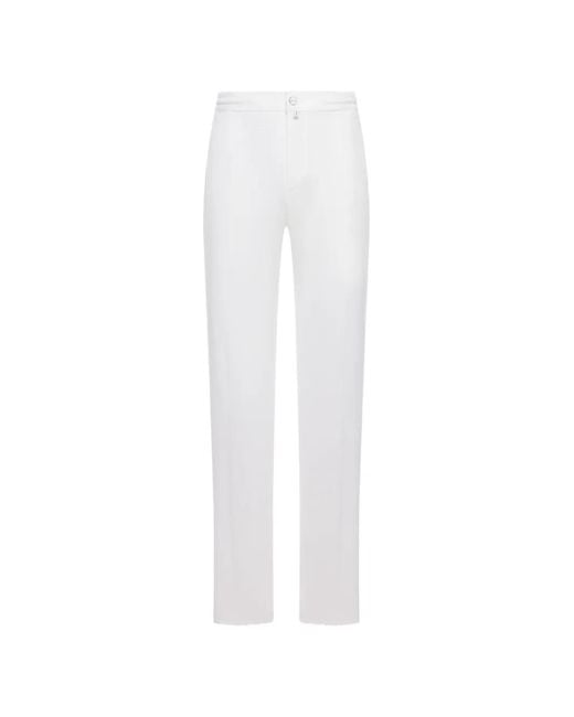 Kiton White Straight-Leg Jeans for men