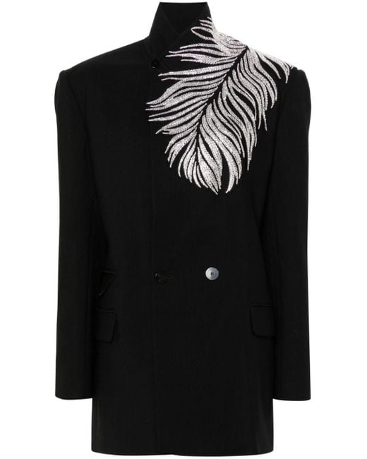 David Koma ビジュートリム テーラードジャケット Black