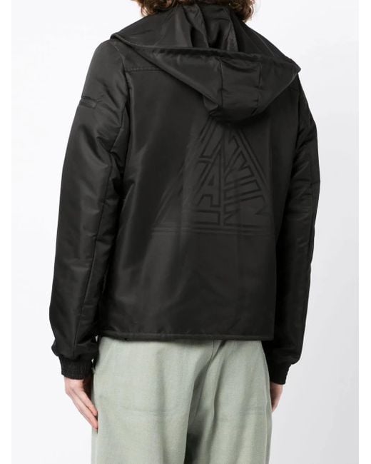Lanvin Black Graphic-Print Hooded Jacket for men