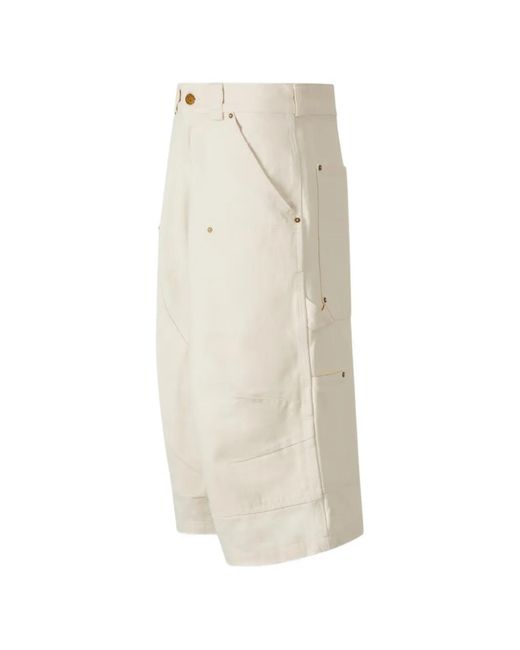Willy Chavarria White Multi-Pockets Shorts for men
