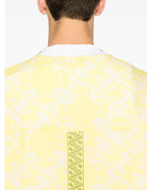 PUMA Yellow All-Over-Pattern Zip-Up Jacket for men