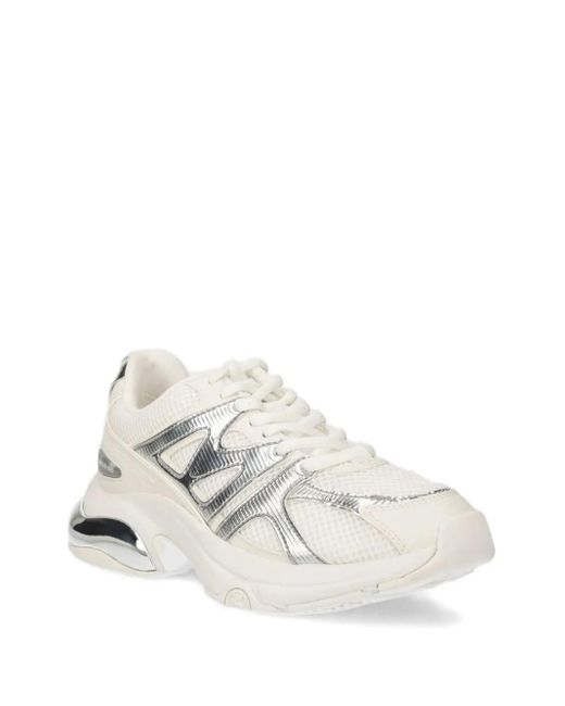 MICHAEL Michael Kors White Kit Metallic-Detail Sneakers