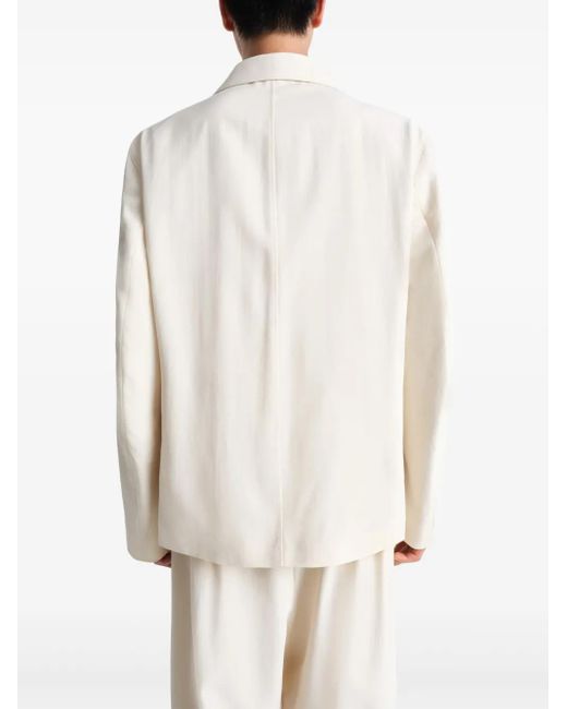 Lemaire White Tailored Shirt Jacket for men