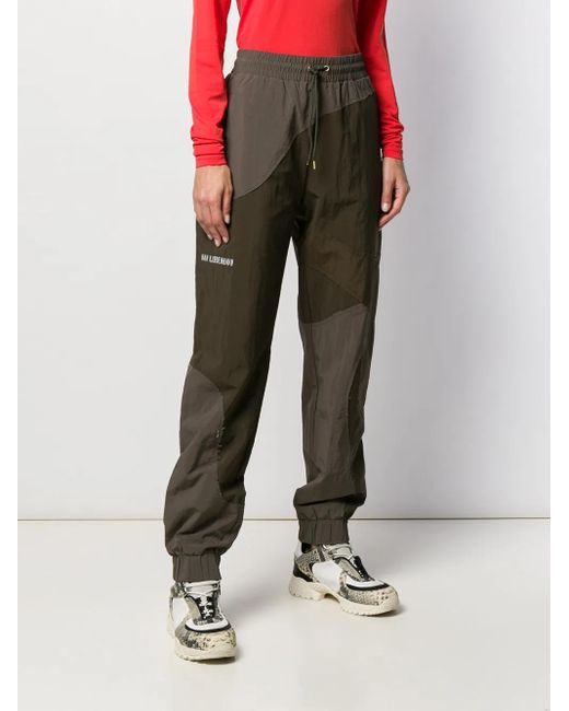 Han Kjobenhavn Green Tonal Patchwork Trousers