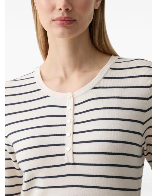 Mos Mosh White Mmaliz Caliz Striped Button-Up Top