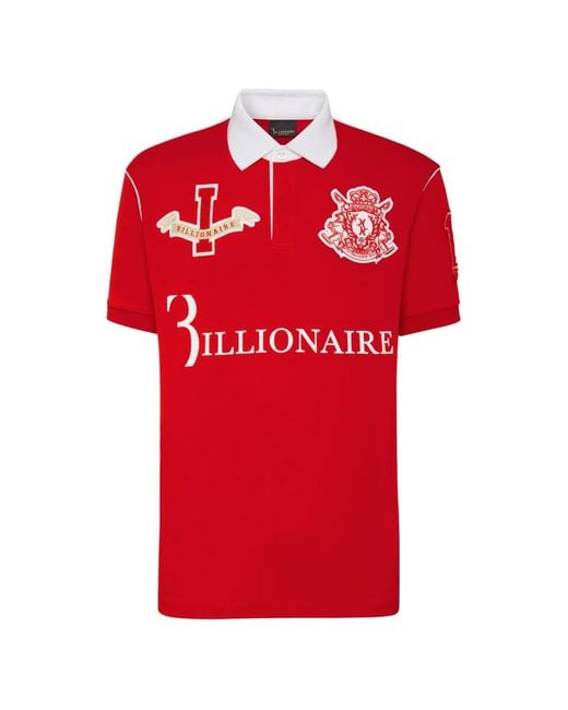 Billionaire Red Ss Polo Team Montecarlo Polo Shirt for men