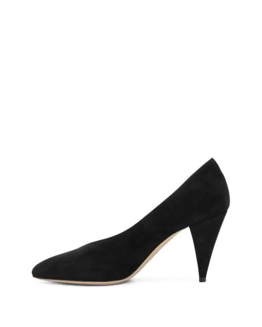Casadei Black Suede Pointed-Toe Pumps