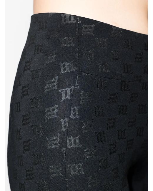 M I S B H V Black Logo Print Leggings