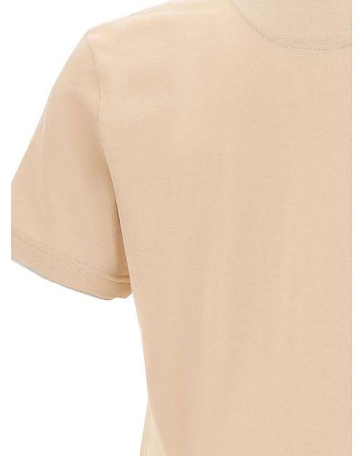 Eleventy Natural Contrast-Trim T-Shirt for men