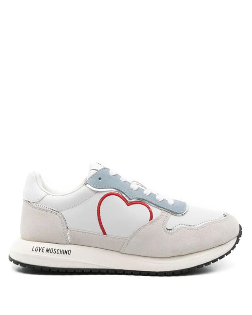 Love Moschino ハートエンブロイダリー スニーカー White