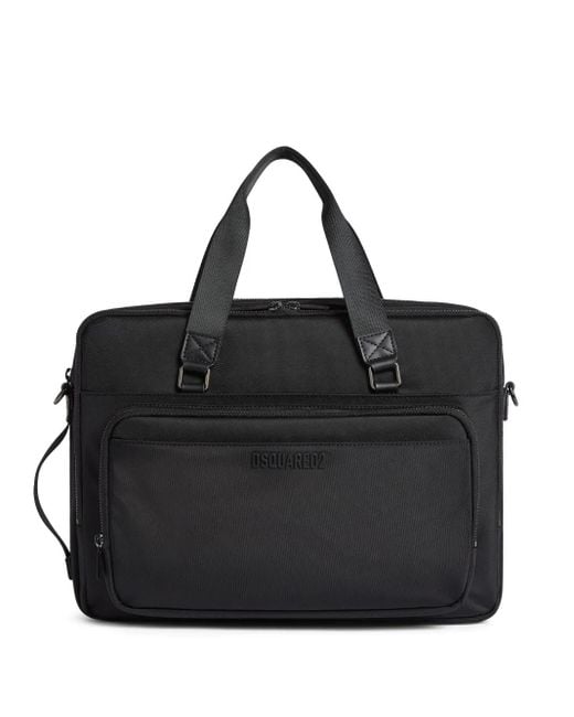 Borsa Porta Pc Con Logo A Lettere di DSquared² in Black da Uomo