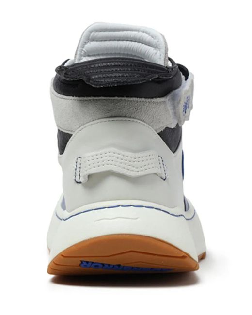 Adererror Blue Panelled Touch-Strap High-Top Sneakers