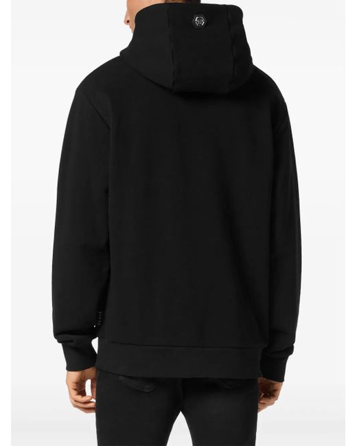 Philipp Plein Black Racing Club Hoodie for men