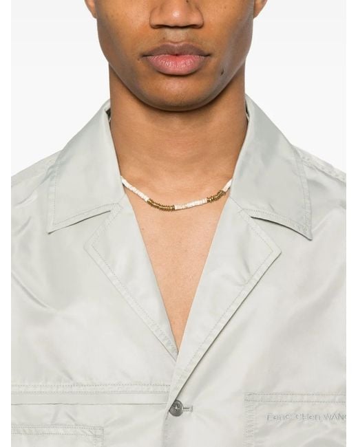 Camicia Con Ricamo di Feng Chen Wang in White da Uomo