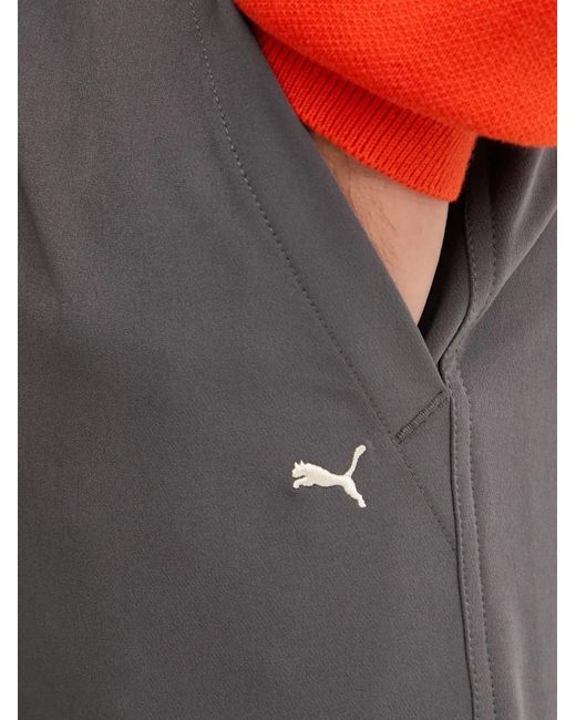 PUMA Gray Logo Track Pants for men